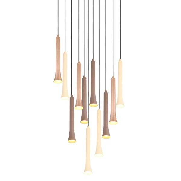 LÁMPARA DE TECHO LED 11 LUCES 33W REGULABLE BASE CIRCULAR FABIOLA