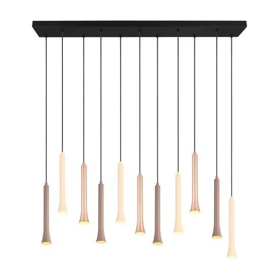 Lámpara De Techo Led 11 Luces 33W Regulable Base Rectangular Fabiola| Lúzete