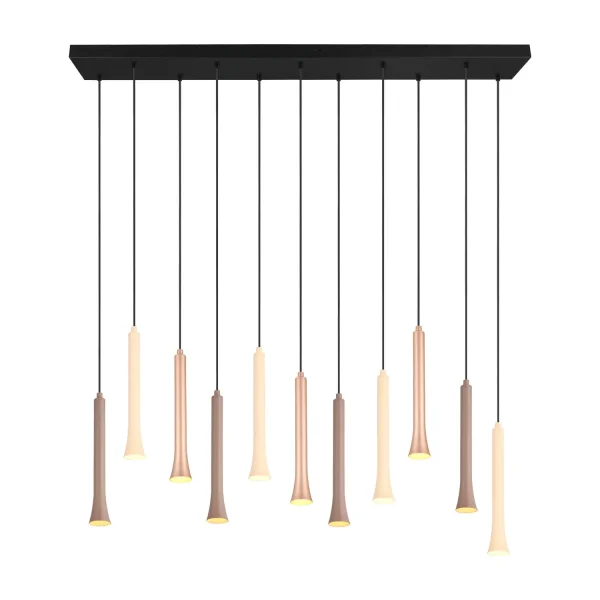 Lámpara De Techo Led 11 Luces 33W Regulable Base Rectangular Fabiola| Lúzete