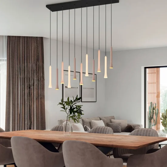 Lámpara De Techo Led 11 Luces 33W Regulable Base Rectangular Fabiola| Lúzete 2