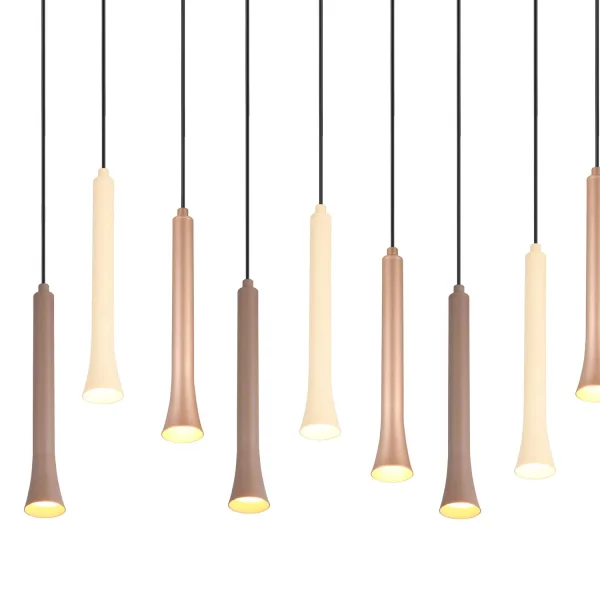 Lámpara De Techo Led 11 Luces 33W Regulable Base Rectangular Fabiola| Lúzete