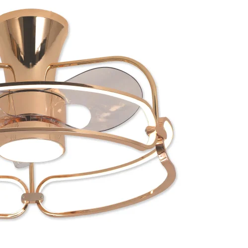 VENTILADOR DE TECHO ESTILO PLAFÓN LED 48W 3000-6000K DORADO BENEDICT