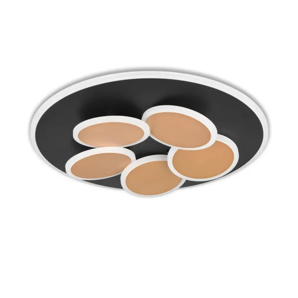 PLAFÓN LED 35W 2700-6500K NEGRO/ORO MILAN