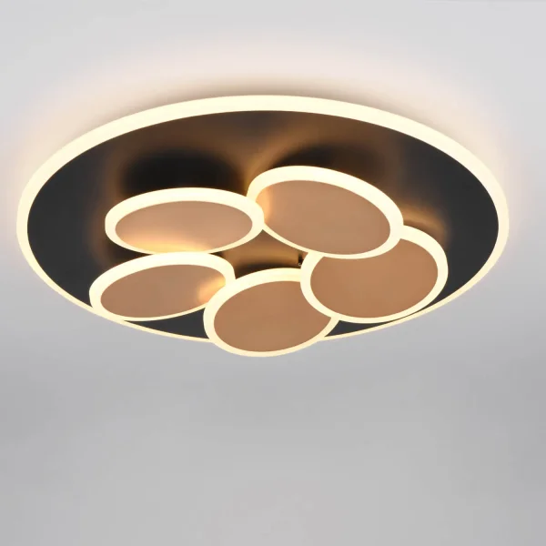 PLAFÓN LED 35W 2700-6500K NEGRO/ORO MILAN