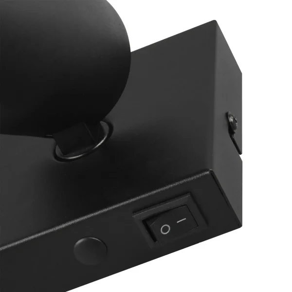 FOCO DE TECHO/PARED METAL NEGRO GU10 SILVANO