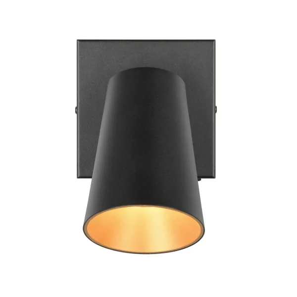 FOCO DE TECHO/PARED METAL NEGRO GU10 SILVANO