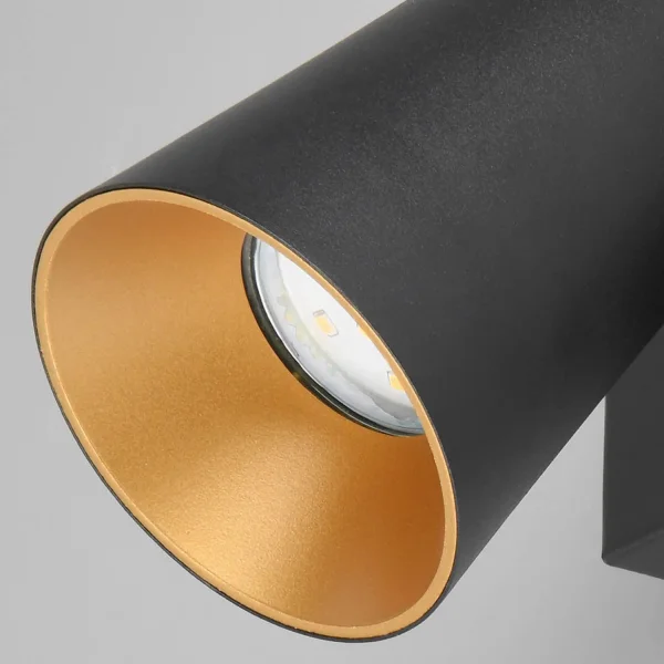 FOCO DE TECHO/PARED METAL NEGRO GU10 SILVANO