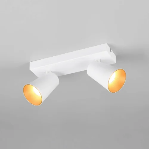 FOCO DE TECHO/PARED 2 LUCES METAL BLANCO GU10 SILVANO FOCO DE TECHO/PARED 2 LUCES METAL BLANCO GU10 SILVANO