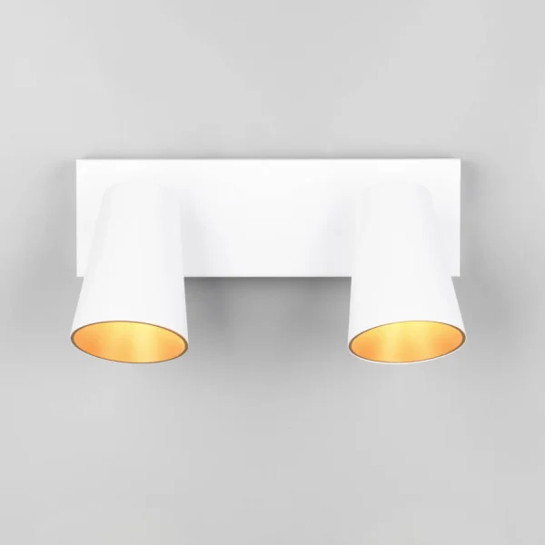 FOCO DE TECHO/PARED 2 LUCES METAL BLANCO GU10 SILVANO FOCO DE TECHO/PARED 2 LUCES METAL BLANCO GU10 SILVANO