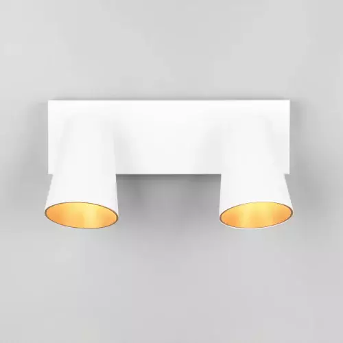 FOCO DE TECHO/PARED 2 LUCES METAL BLANCO GU10 SILVANO FOCO DE TECHO/PARED 2 LUCES METAL BLANCO GU10 SILVANO