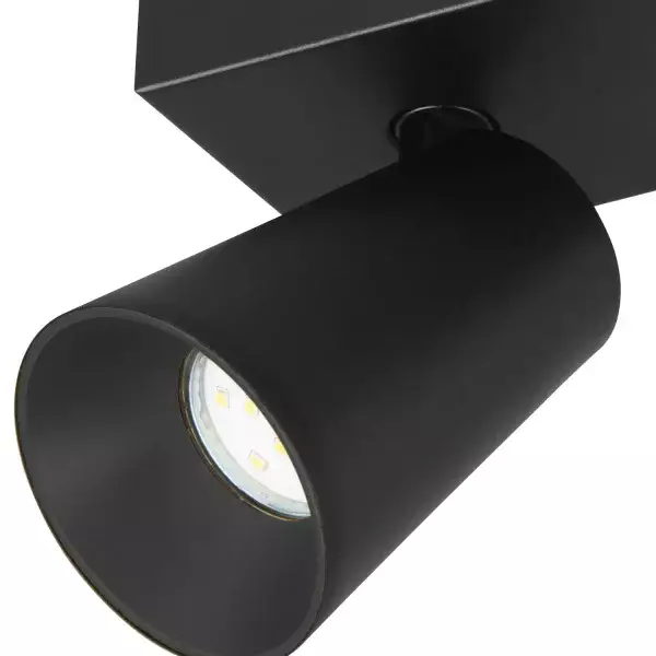 FOCO DE TECHO/PARED 2 LUCES METAL NEGRO GU10 SILVANO FOCO DE TECHO/PARED 2 LUCES METAL NEGRO GU10 SILVANO