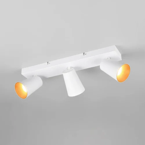 FOCO DE TECHO/PARED 3 LUCES METAL BLANCO GU10 SILVANO