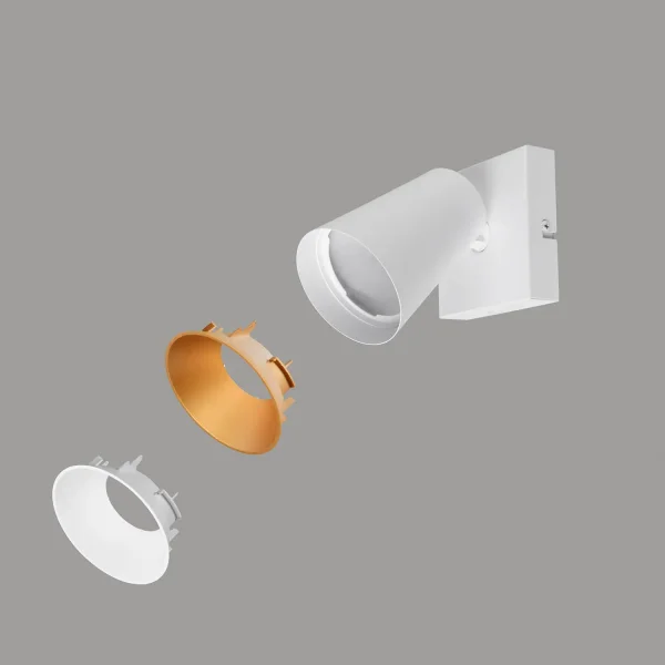 FOCO DE TECHO/PARED 3 LUCES METAL BLANCO GU10 SILVANO