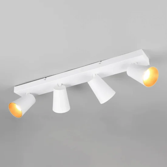 FOCO DE TECHO/PARED 4 LUCES METAL BLANCO GU10 SILVANO