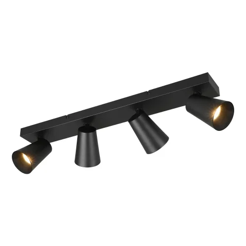 FOCO DE TECHO/PARED 4 LUCES METAL NEGRO GU10 SILVANO FOCO DE TECHO/PARED 4 LUCES METAL NEGRO GU10 SILVANO