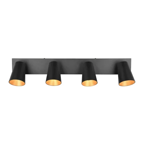 FOCO DE TECHO/PARED 4 LUCES METAL NEGRO GU10 SILVANO FOCO DE TECHO/PARED 4 LUCES METAL NEGRO GU10 SILVANO