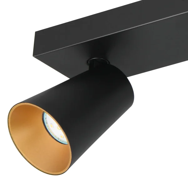 FOCO DE TECHO/PARED 4 LUCES METAL NEGRO GU10 SILVANO FOCO DE TECHO/PARED 4 LUCES METAL NEGRO GU10 SILVANO