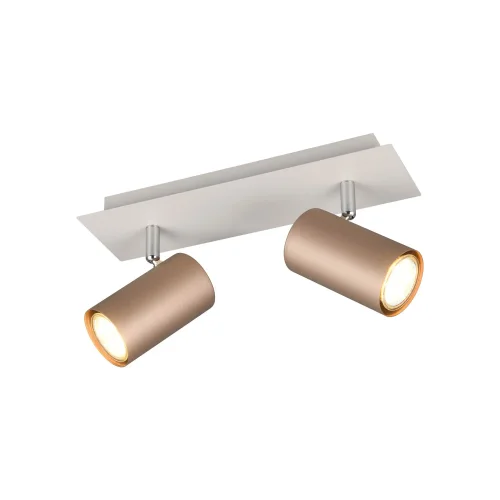 FOCO DE TECHO/PARED 2 LUCES METAL COFFEE/GRIS GU10 GRAFTON FOCO DE TECHO/PARED 2 LUCES METAL COFFEE/GRIS GU10 GRAFTON