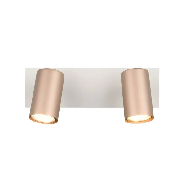 FOCO DE TECHO/PARED 2 LUCES METAL COFFEE/GRIS GU10 GRAFTON
