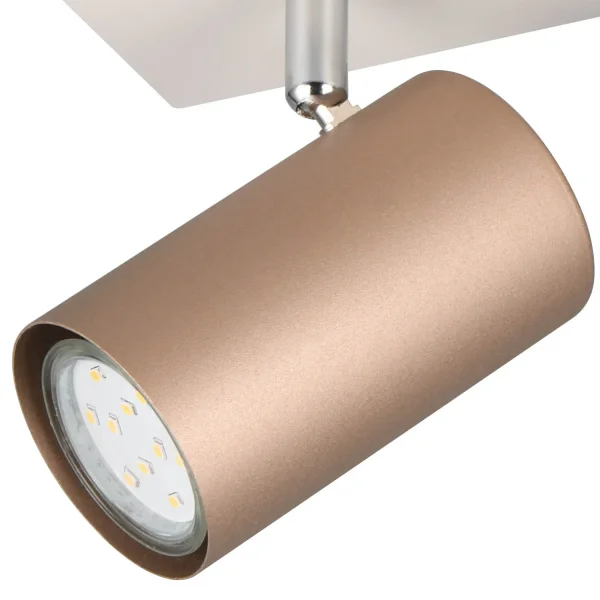FOCO DE TECHO/PARED 2 LUCES METAL COFFEE/GRIS GU10 GRAFTON