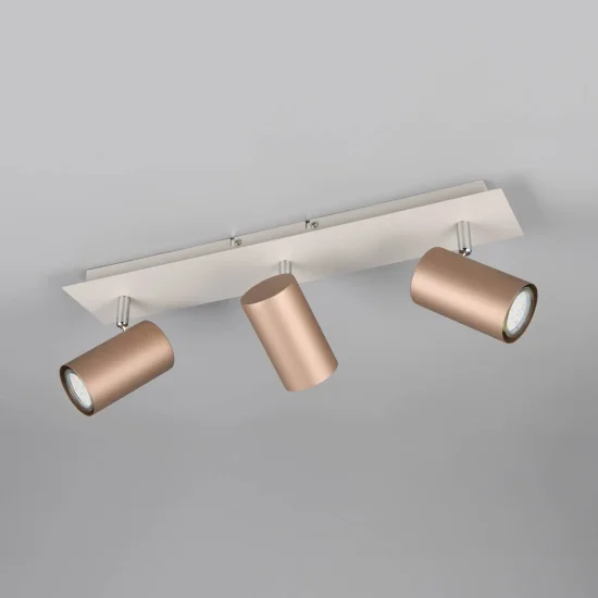 FOCO DE TECHO/PARED 3 LUCES METAL COFFEE/GRIS GU10 GRAFTON 2