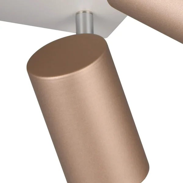 FOCO DE TECHO/PARED 4 LUCES METAL COFFEE/GRIS GU10 GRAFTON