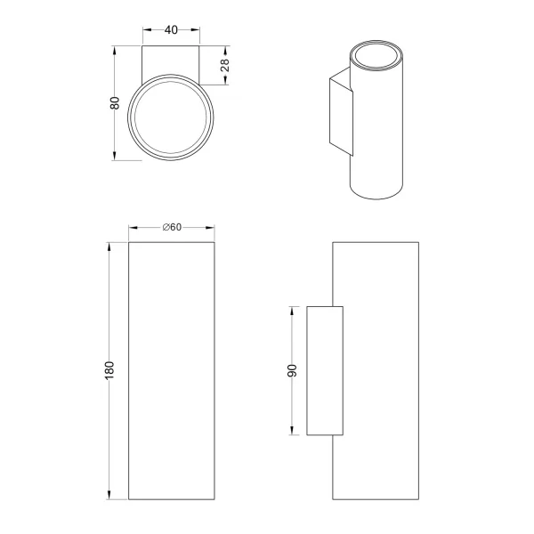APLIQUE DE PARED 2 LUCES BIDIRECCIONAL METAL COFFEE/GRIS GU10 GRAFTON APLIQUE DE PARED 2 LUCES BIDIRECCIONAL METAL COFFEE/GRIS GU10 GRAFTON