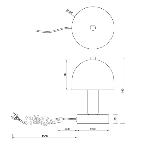 LÁMPARA DE MESA METAL BLANCO E14 GASPAR LÁMPARA DE MESA METAL BLANCO E14 GASPAR