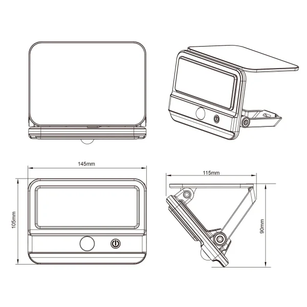 APLIQUE EXTERIOR SOLAR 4W 4000K C/SENSOR BASCULANTE IP44 VITEX