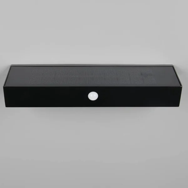 APLIQUE EXTERIOR SOLAR HÍBRIDO 6W 4000K C/SENSOR IP44 NEGRO SUNDEW