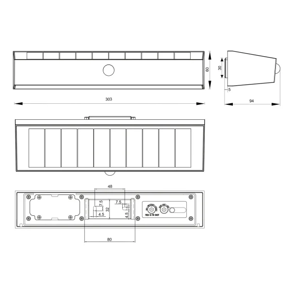 APLIQUE EXTERIOR SOLAR HÍBRIDO 6W 4000K C/SENSOR IP44 BLANCO SUNDEW
