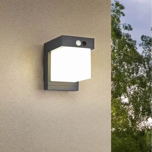 APLIQUE EXTERIOR SOLAR 5,5W 4000K C/SENSOR IP44 CORIANDER