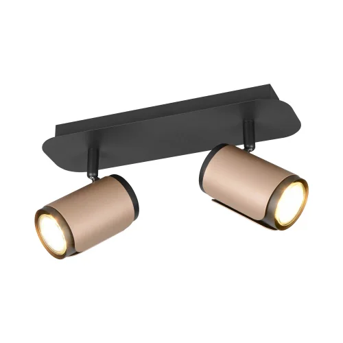 FOCO DE PARED/TECHO 2 LUCES GU10 METAL COFFEE GIADA FOCO DE PARED/TECHO 2 LUCES GU10 METAL COFFEE GIADA