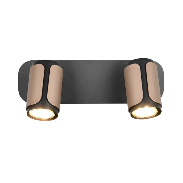 FOCO DE PARED/TECHO 2 LUCES GU10 METAL COFFEE GIADA FOCO DE PARED/TECHO 2 LUCES GU10 METAL COFFEE GIADA