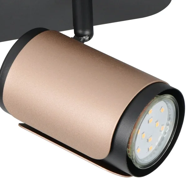 FOCO DE PARED/TECHO 2 LUCES GU10 METAL COFFEE GIADA FOCO DE PARED/TECHO 2 LUCES GU10 METAL COFFEE GIADA
