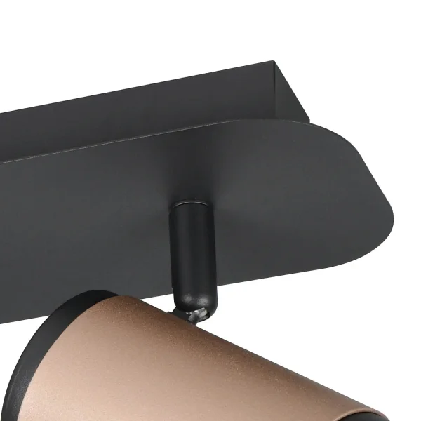 FOCO DE PARED/TECHO 2 LUCES GU10 METAL COFFEE GIADA FOCO DE PARED/TECHO 2 LUCES GU10 METAL COFFEE GIADA