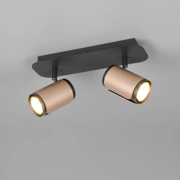 FOCO DE PARED/TECHO 2 LUCES GU10 METAL COFFEE GIADA FOCO DE PARED/TECHO 2 LUCES GU10 METAL COFFEE GIADA