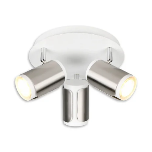 FOCO DE PARED/TECHO 3 LUCES GU10 METAL NÍQUEL MATE GIADA FOCO DE PARED/TECHO 3 LUCES GU10 METAL NÍQUEL MATE GIADA