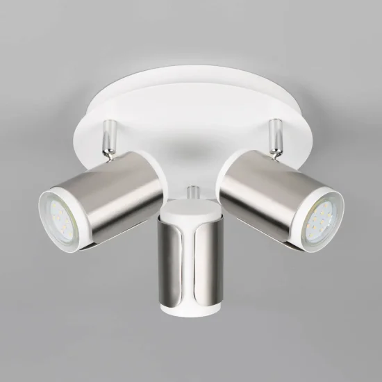 FOCO DE PARED/TECHO 3 LUCES GU10 METAL NÍQUEL MATE GIADA 2