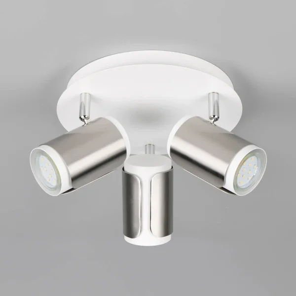 FOCO DE PARED/TECHO 3 LUCES GU10 METAL NÍQUEL MATE GIADA FOCO DE PARED/TECHO 3 LUCES GU10 METAL NÍQUEL MATE GIADA