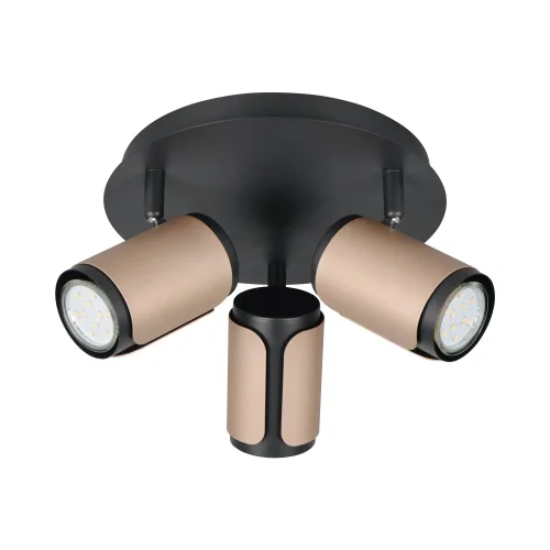FOCO DE PARED/TECHO 3 LUCES GU10 METAL COFFEE GIADA FOCO DE PARED/TECHO 3 LUCES GU10 METAL COFFEE GIADA