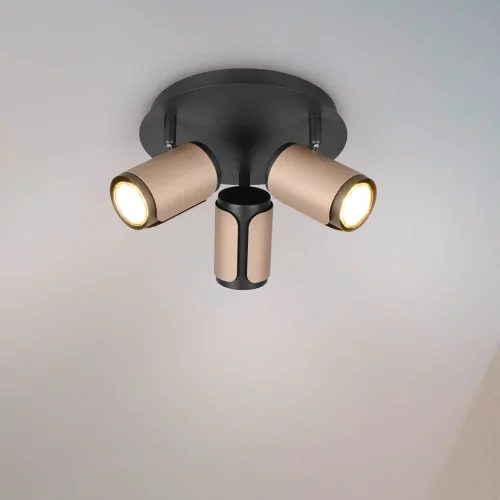 FOCO DE PARED/TECHO 3 LUCES GU10 METAL COFFEE GIADA FOCO DE PARED/TECHO 3 LUCES GU10 METAL COFFEE GIADA