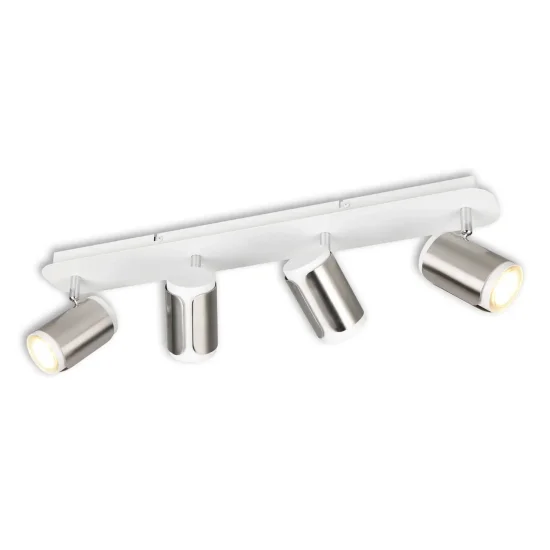 FOCO DE PARED/TECHO 4 LUCES GU10 METAL NÍQUEL MATE GIADA