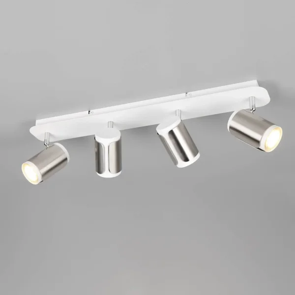 FOCO DE PARED/TECHO 4 LUCES GU10 METAL NÍQUEL MATE GIADA FOCO DE PARED/TECHO 4 LUCES GU10 METAL NÍQUEL MATE GIADA