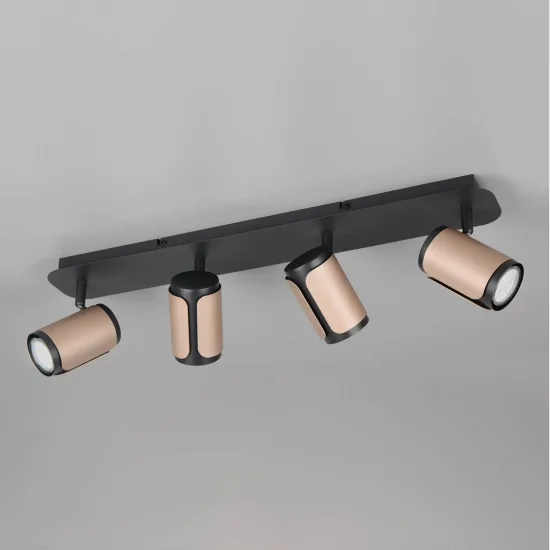 FOCO DE PARED/TECHO 4 LUCES GU10 METAL COFFEE GIADA 2
