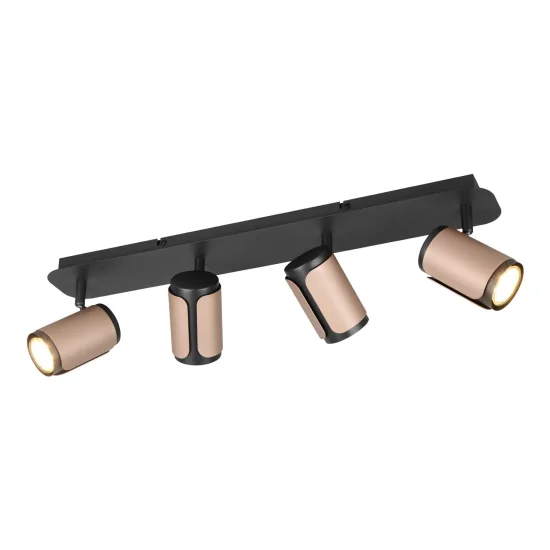 FOCO DE PARED/TECHO 4 LUCES GU10 METAL COFFEE GIADA