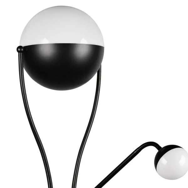 LÁMPARA DE PIE LED 18W+3,8W 3000K METAL NEGRO CASCADA LÁMPARA DE PIE LED 18W+3,8W 3000K METAL NEGRO CASCADA