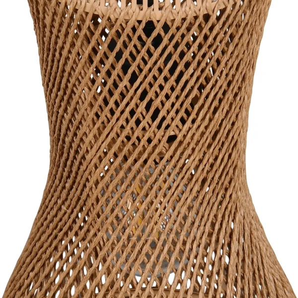 LÁMPARA DE TECHO COLGANTE E27 PAPIERGARN MARRÓN NAHELE LÁMPARA DE TECHO COLGANTE E27 PAPIERGARN MARRÓN NAHELE