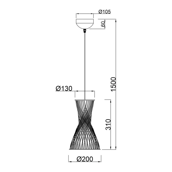 LÁMPARA DE TECHO COLGANTE E27 PAPIERGARN MARRÓN NAHELE LÁMPARA DE TECHO COLGANTE E27 PAPIERGARN MARRÓN NAHELE