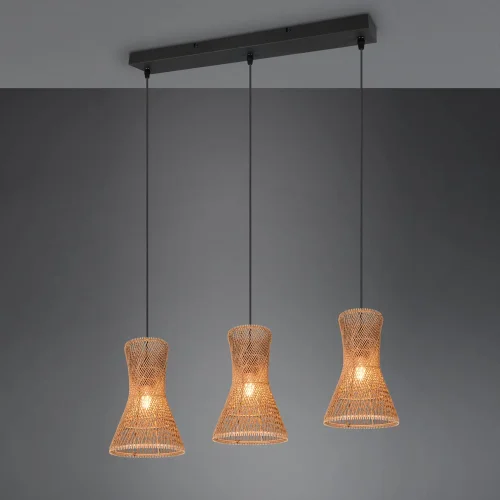LÁMPARA DE TECHO 3 LUCES E27 PAPIERGARN MARRÓN NAHELE LÁMPARA DE TECHO 3 LUCES E27 PAPIERGARN MARRÓN NAHELE